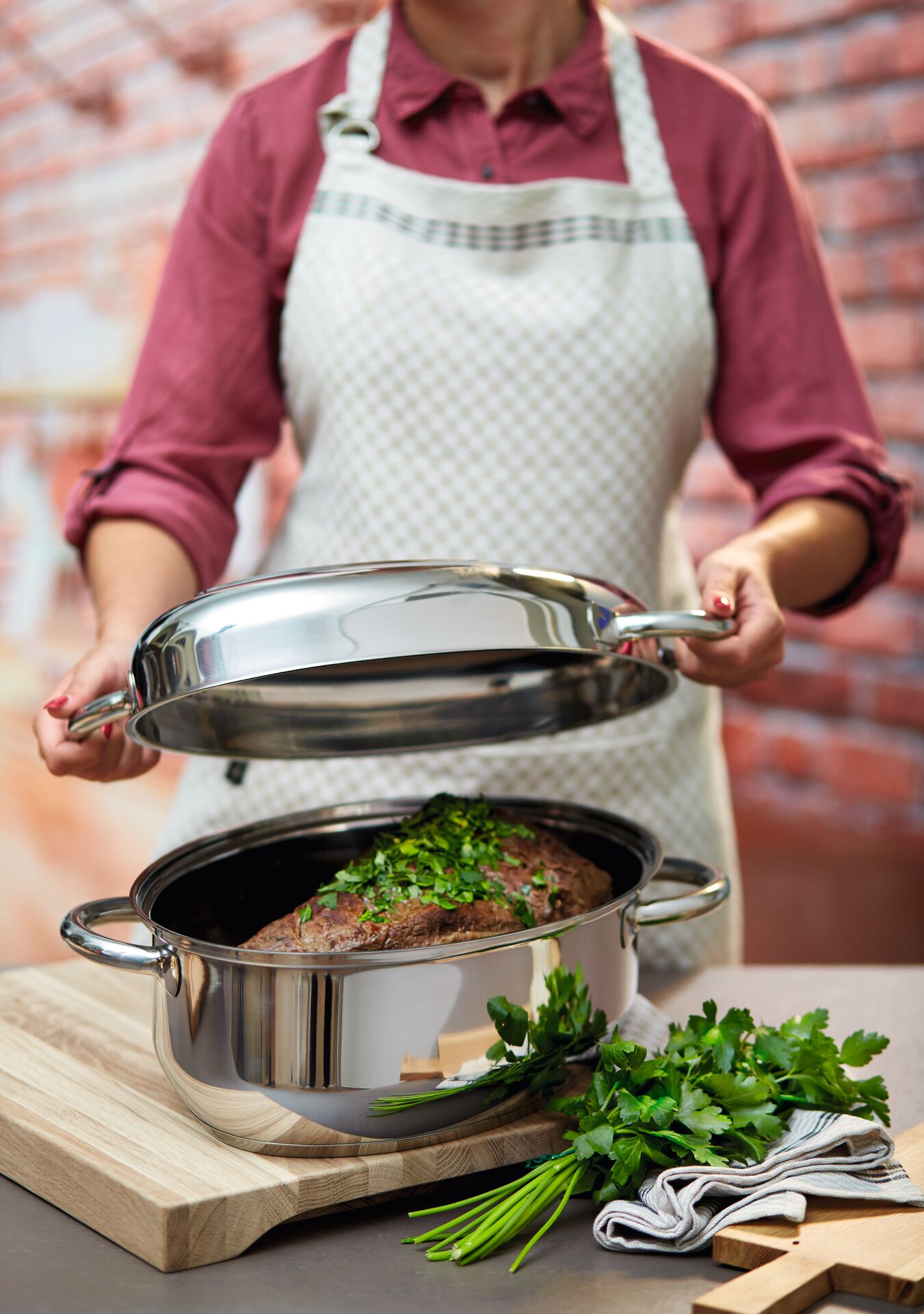 Produktbild von Backofen Bräter ROHE Vivienna Multi-Bräter Edelstahl 38cm - Mit